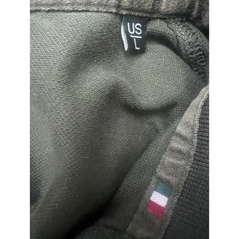 Marbas‎ Polo Shirt Men’s L Green Long Sleeves made in Italy Outdoors Preppy Y2K